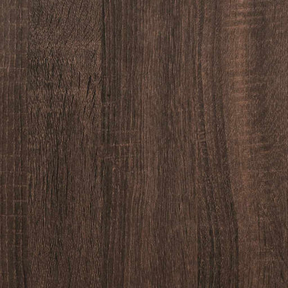 TV Cabinet Brown Oak 60x31x39.5 cm Engineered Wood and Metal