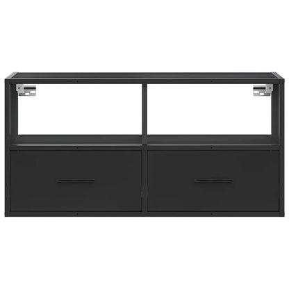 TV Cabinet Black 80x31x39.5 cm Engineered Wood and Metal