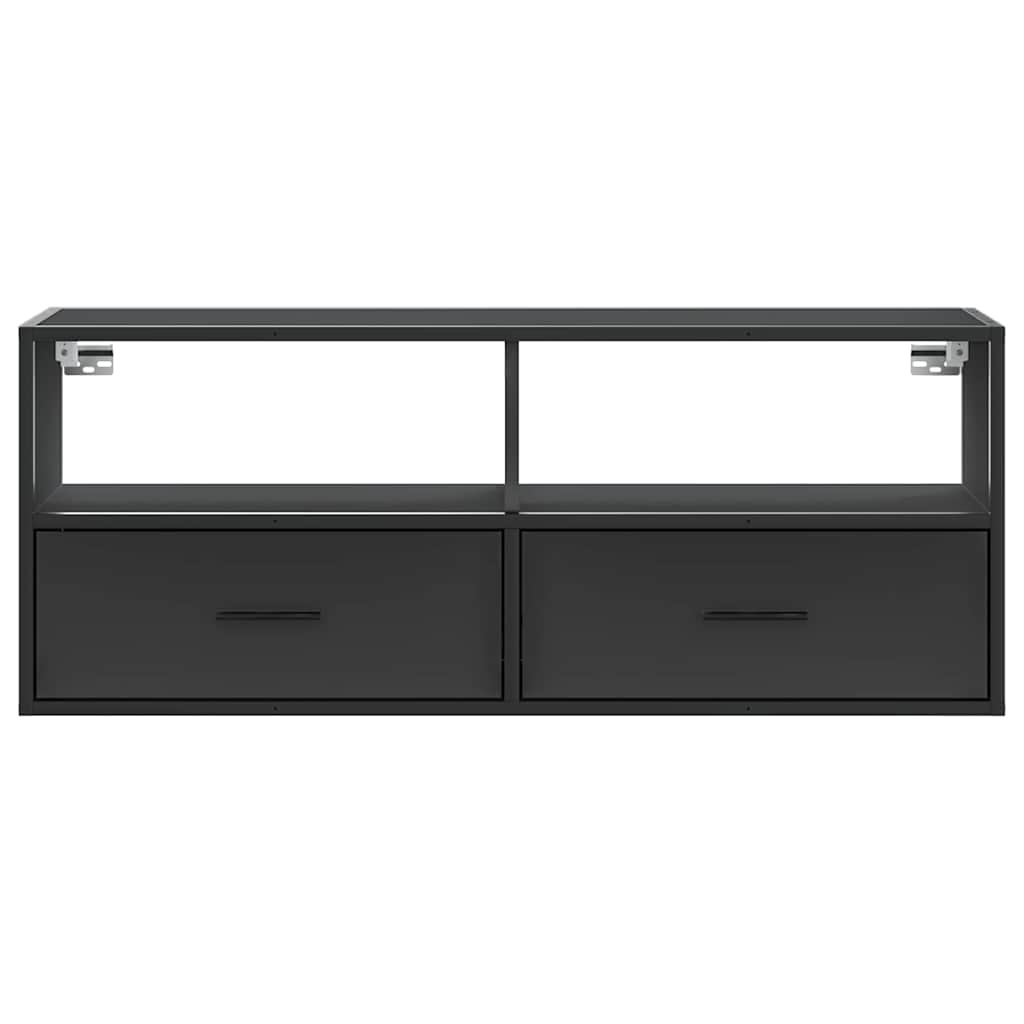 TV Cabinet Black 100x31x39.5 cm Engineered Wood and Metal