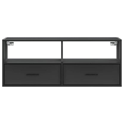 TV Cabinet Black 100x31x39.5 cm Engineered Wood and Metal