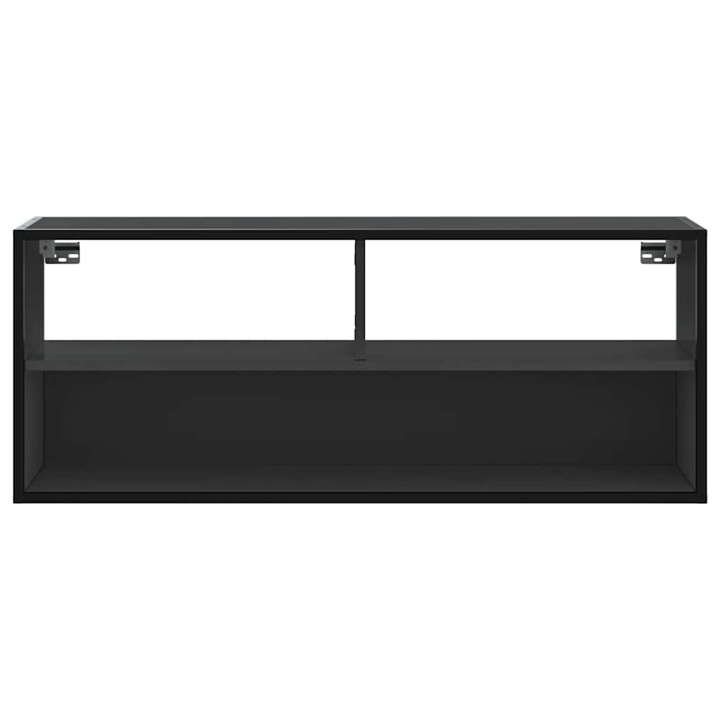 TV Cabinet Black 100x31x39.5 cm Engineered Wood and Metal