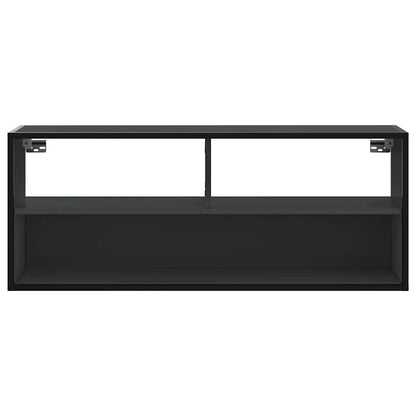 TV Cabinet Black 100x31x39.5 cm Engineered Wood and Metal