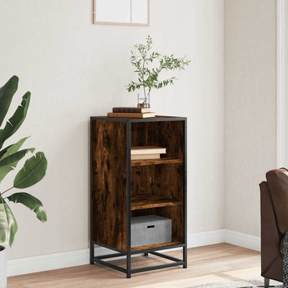 Sideboard Smoked Oak 35.5x35x76 cm Engineered Wood and Metal
