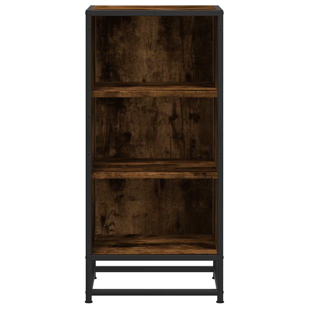 Sideboard Smoked Oak 35.5x35x76 cm Engineered Wood and Metal