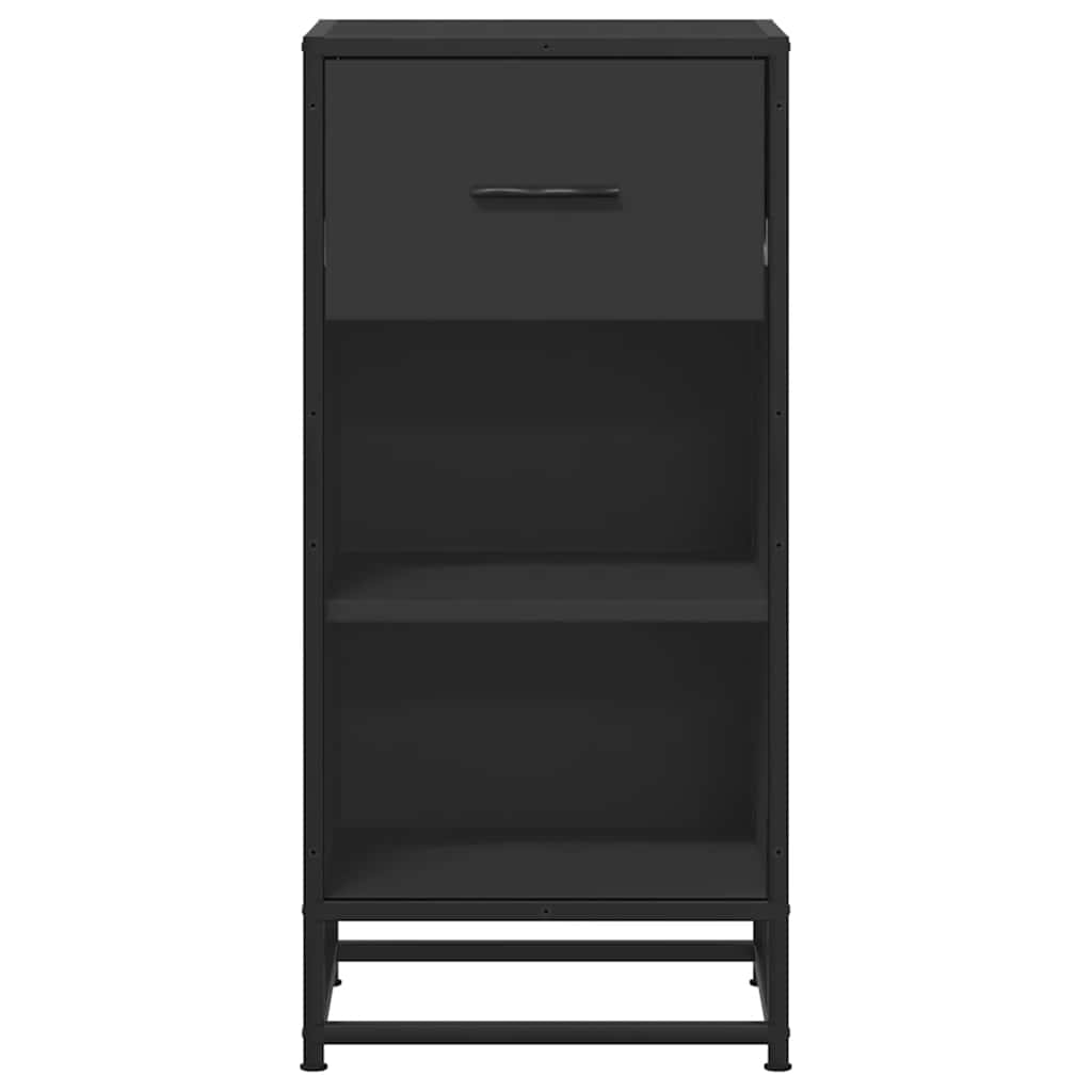 Sideboard Black 35.5x35x76 cm Engineered Wood and Metal