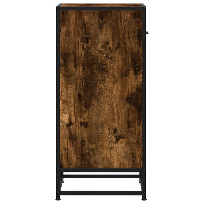Sideboard Smoked Oak 35.5x35x76 cm Engineered Wood and Metal