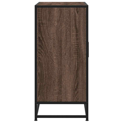 Sideboard Brown Oak 68x35x76 cm Engineered Wood and Metal