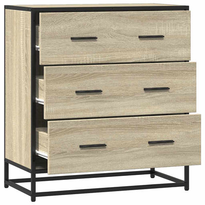 Sideboard Sonoma Oak 68x35x76 cm Engineered Wood and Metal