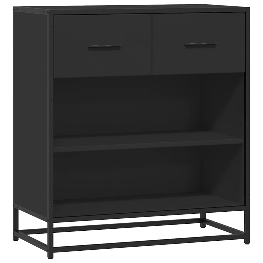 Sideboard Black 68x35x76 cm Engineered Wood