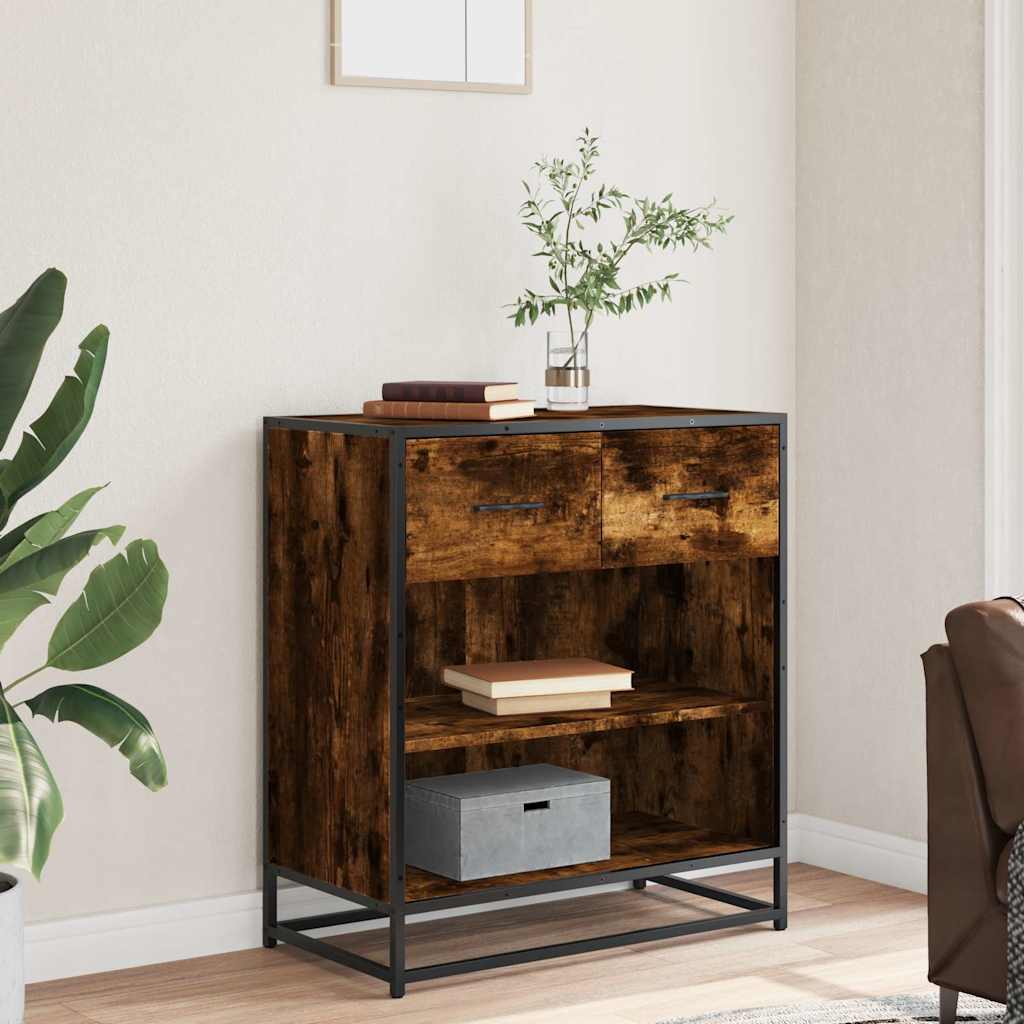 Sideboard Smoked Oak 68x35x76 cm Engineered Wood