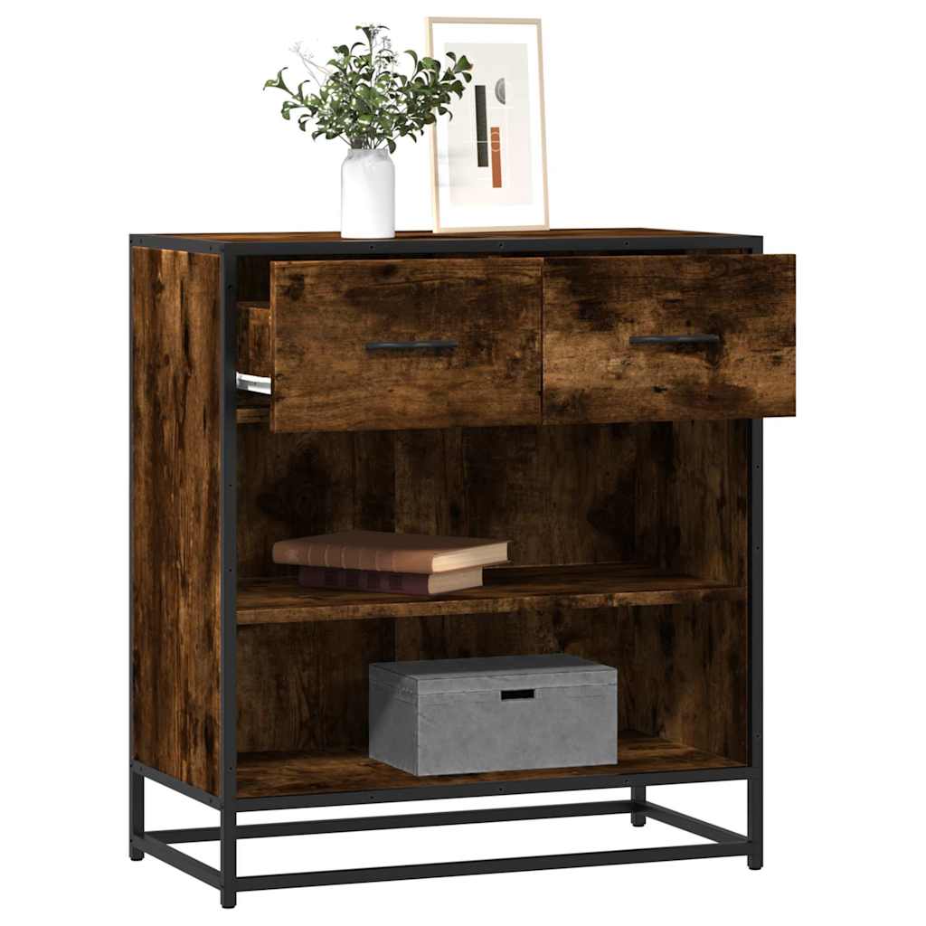 Sideboard Smoked Oak 68x35x76 cm Engineered Wood