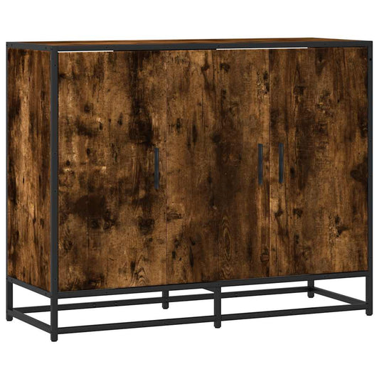 Sideboard Smoked Oak 94x35x76 cm Engineered Wood