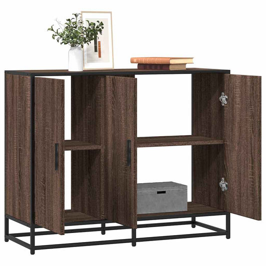 Sideboard Brown Oak 94x35x76 cm Engineered Wood