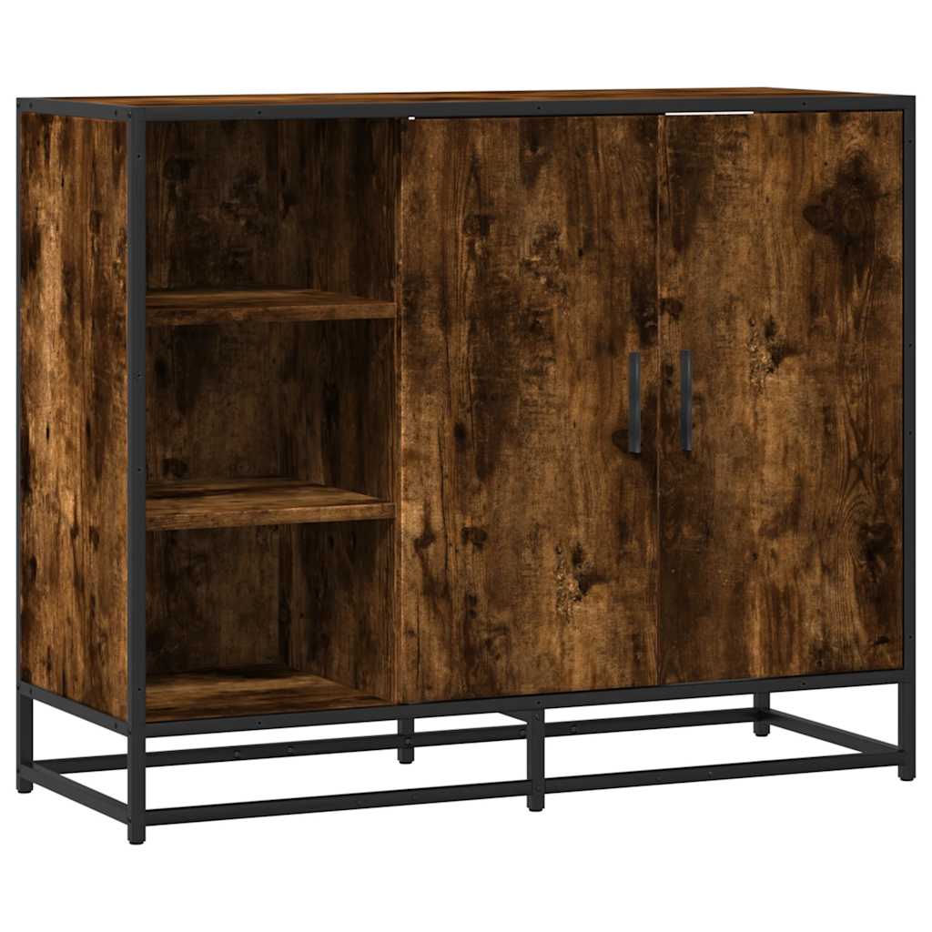 Sideboard Smoked Oak 92x35x76 cm Engineered Wood