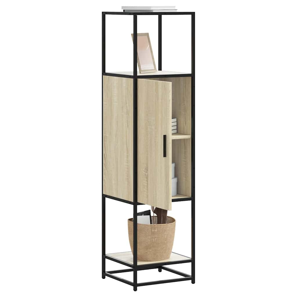 Highboard Sonoma Oak 35.5x35x139 cm Engineered Wood and Metal