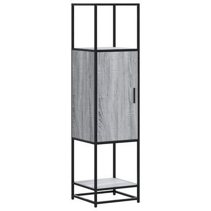 Highboard Grey Sonoma 35.5x35x139 cm Engineered Wood and Metal