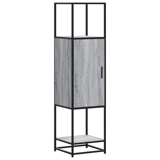 Highboard Grey Sonoma 35.5x35x139 cm Engineered Wood and Metal