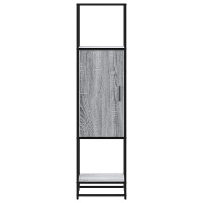 Highboard Grey Sonoma 35.5x35x139 cm Engineered Wood and Metal