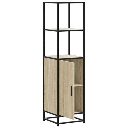 Highboard Sonoma Oak 35.5x35x139 cm Engineered Wood and Metal