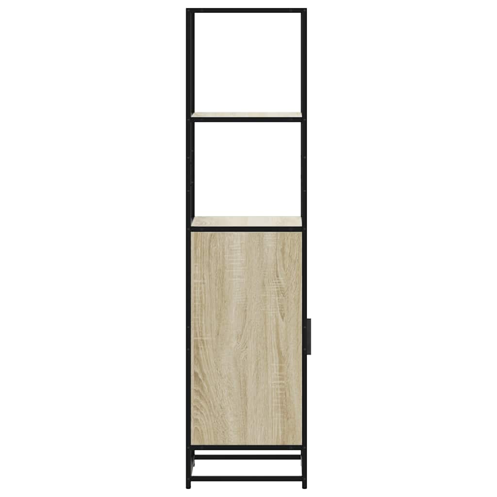 Highboard Sonoma Oak 35.5x35x139 cm Engineered Wood and Metal