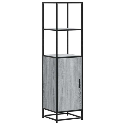 Highboard Grey Sonoma 35.5x35x139 cm Engineered Wood and Metal