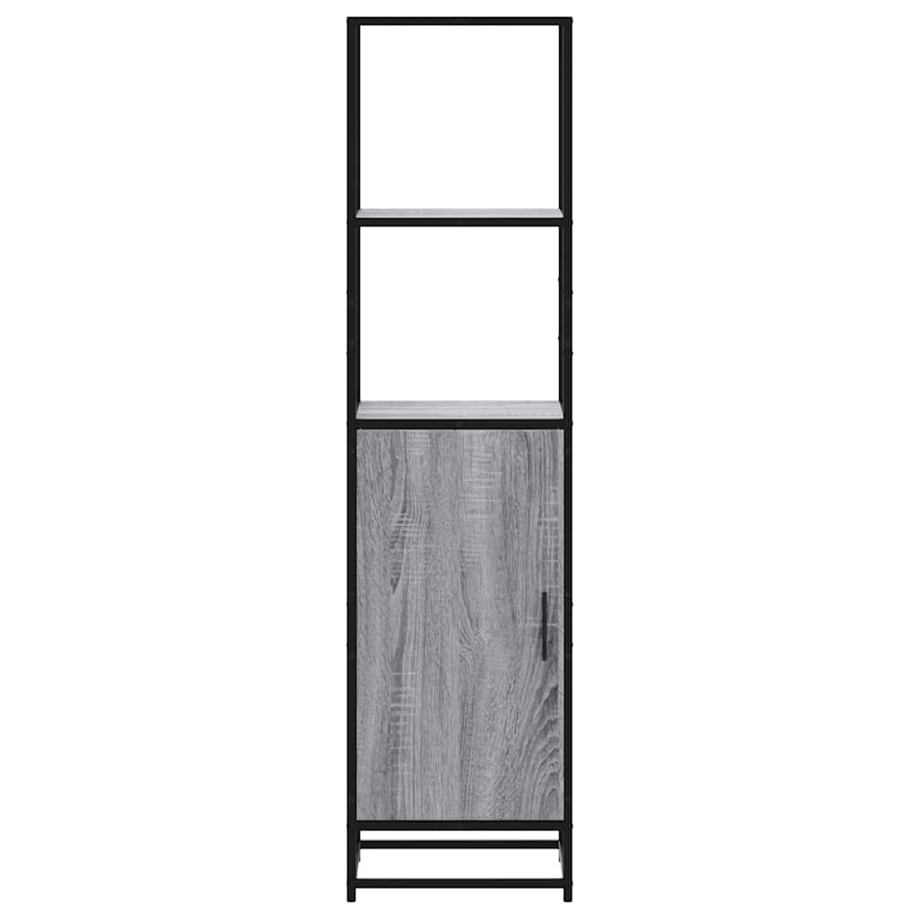 Highboard Grey Sonoma 35.5x35x139 cm Engineered Wood and Metal