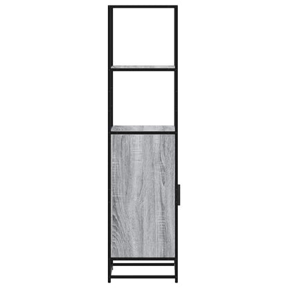 Highboard Grey Sonoma 35.5x35x139 cm Engineered Wood and Metal
