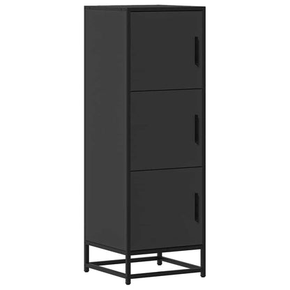 Highboard Black 35.5x35x106.5 cm Engineered Wood and Metal