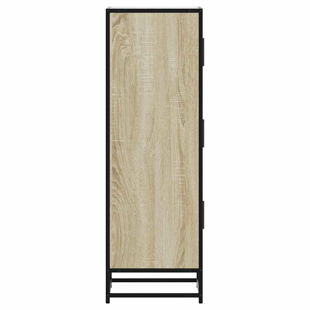 Highboard Sonoma Oak 35.5x35x106.5 cm Engineered Wood and Metal