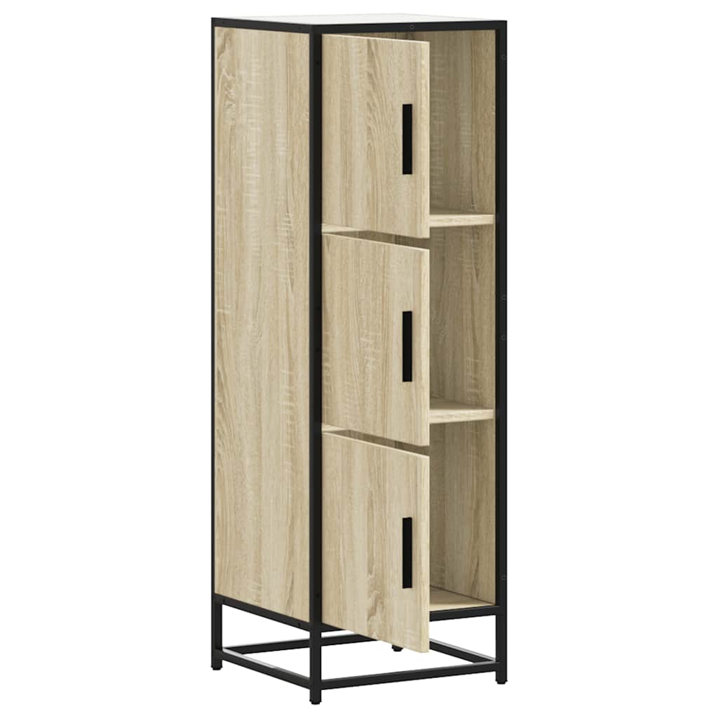 Highboard Sonoma Oak 35.5x35x106.5 cm Engineered Wood and Metal