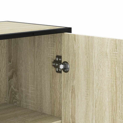 Highboard Sonoma Oak 35.5x35x106.5 cm Engineered Wood and Metal