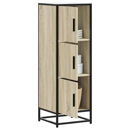 Highboard Sonoma Oak 35.5x35x106.5 cm Engineered Wood and Metal