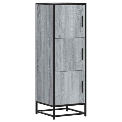 Highboard Grey Sonoma 35.5x35x106.5 cm Engineered Wood and Metal