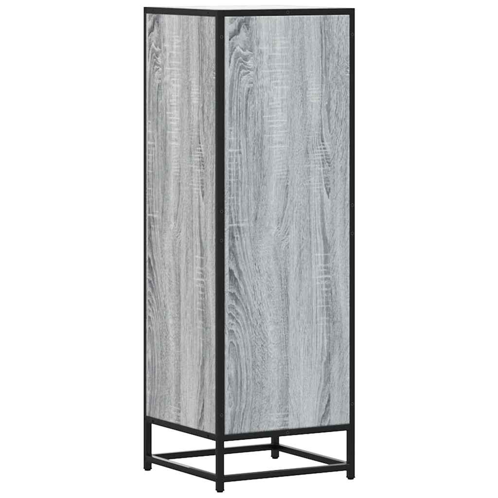 Highboard Grey Sonoma 35.5x35x106.5 cm Engineered Wood and Metal