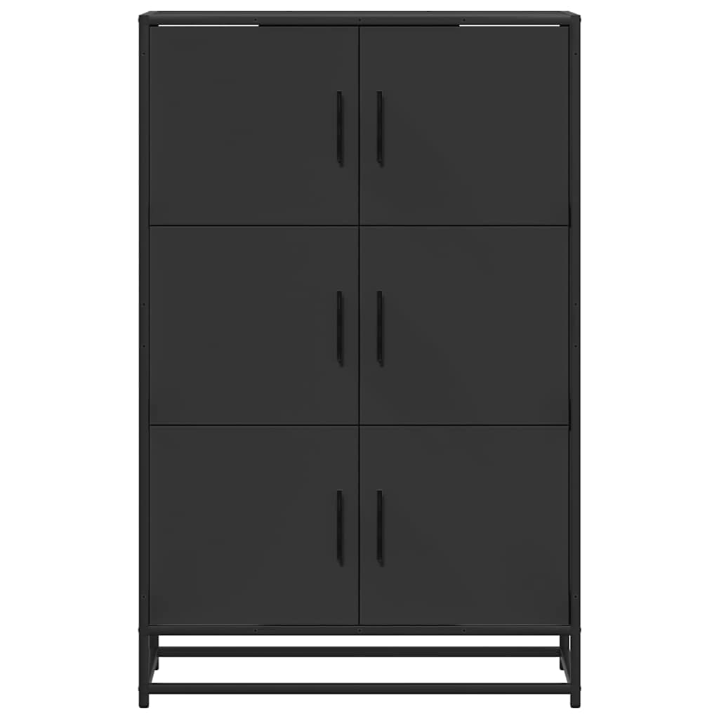 Highboard Black 68x35x106.5 cm Engineered Wood and Metal