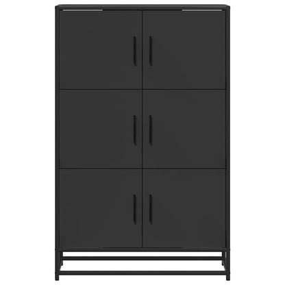 Highboard Black 68x35x106.5 cm Engineered Wood and Metal