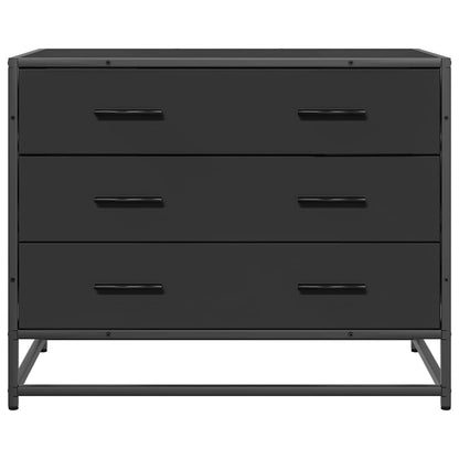 Drawer Cabinet Black 70x41x56 cm Engineered Wood