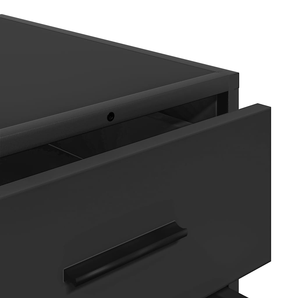 Drawer Cabinet Black 70x41x56 cm Engineered Wood