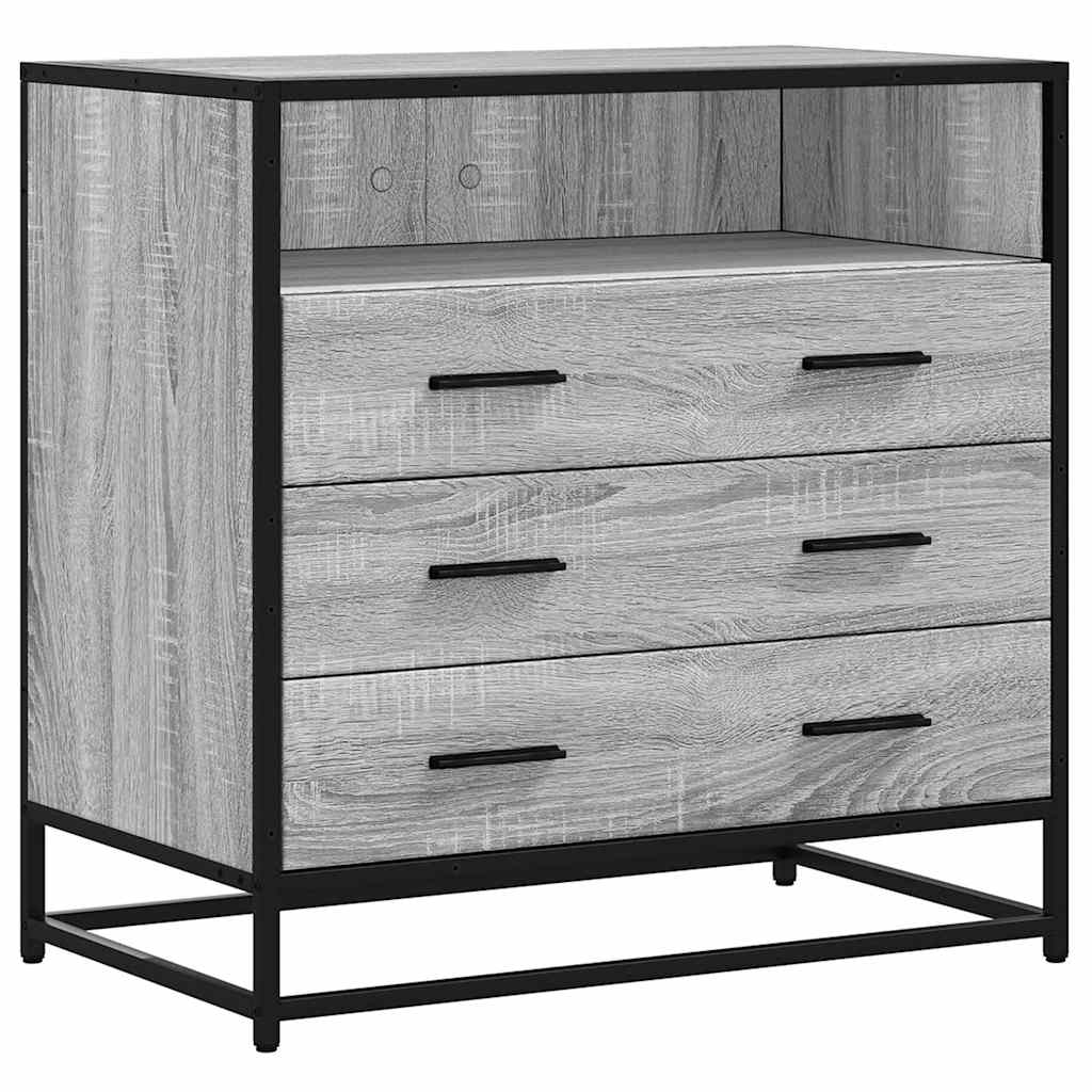 Drawer Cabinet Grey Sonoma 70x41x70 cm Engineered Wood