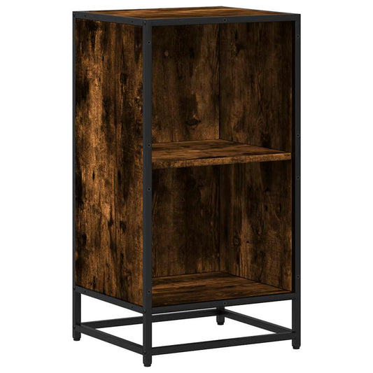 Book Cabinet Smoked Oak 40x35x76 cm Engineered Wood