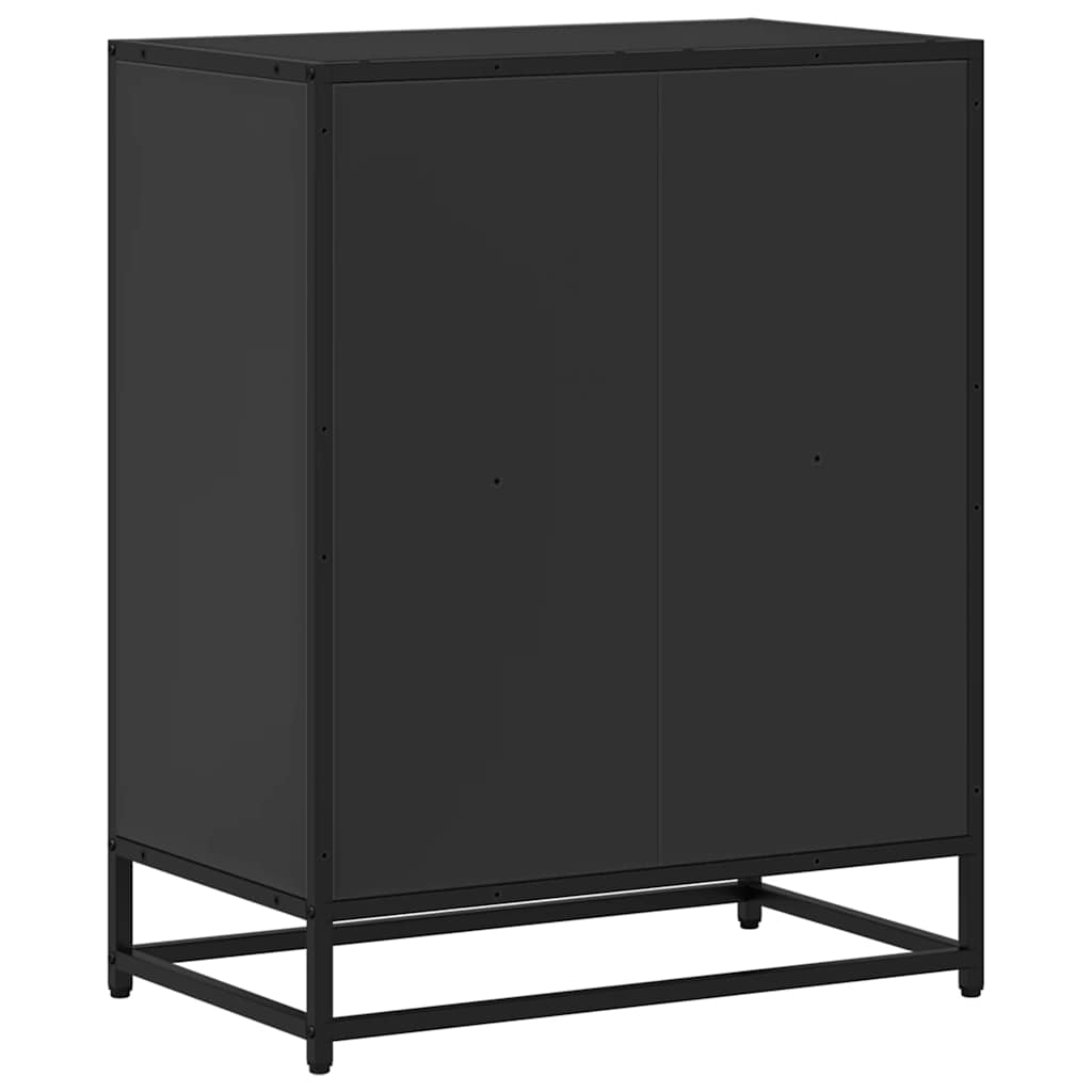 Book Cabinet Black 60x35x76 cm Engineered Wood