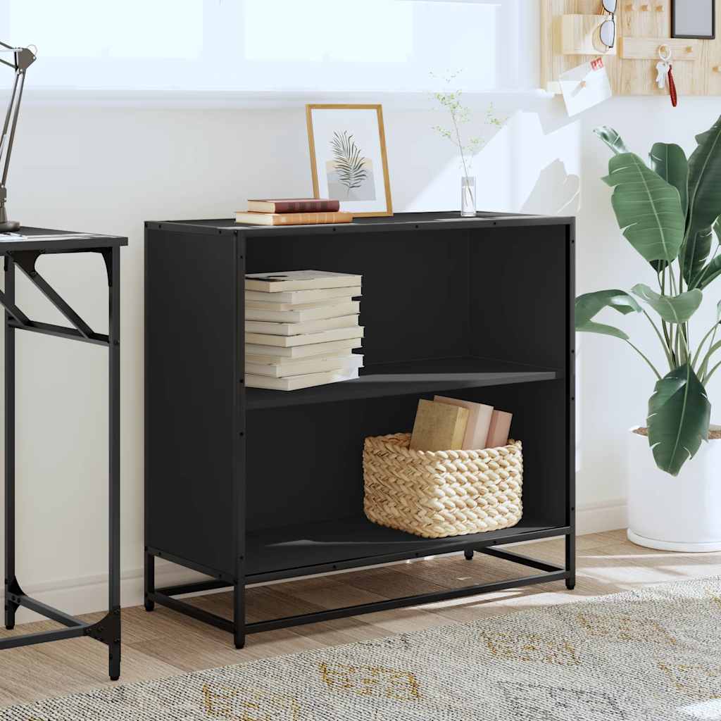 Book Cabinet Black 80.5x35x76 cm Engineered Wood