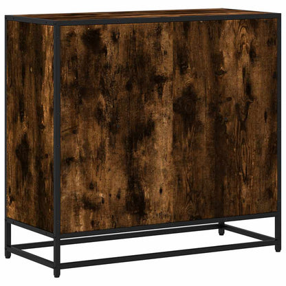 Book Cabinet Smoked Oak 80.5x35x76 cm Engineered Wood
