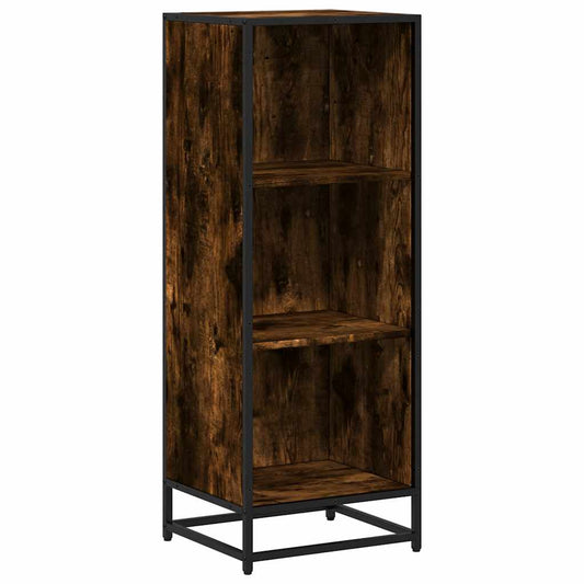 Book Cabinet Smoked Oak 40x35x107.5 cm Engineered Wood