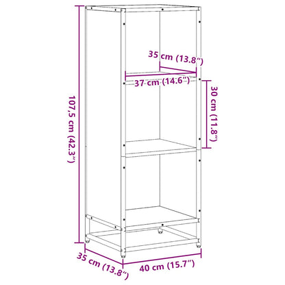 Book Cabinet Smoked Oak 40x35x107.5 cm Engineered Wood