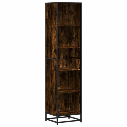 Book Cabinet Smoked Oak 40x35x170.5 cm Engineered Wood
