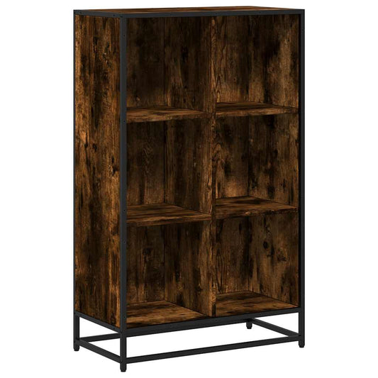Book Cabinet Smoked Oak 65.5x33x107.5 cm Engineered Wood