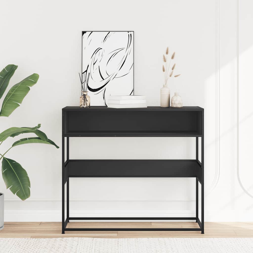Console Table Black 90x35x80 cm Engineered Wood