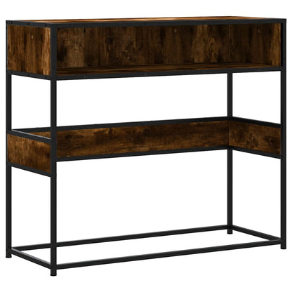 Console Table Smoked Oak 90x35x80 cm Engineered Wood