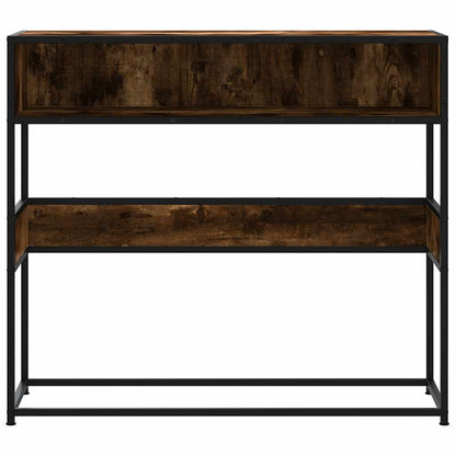 Console Table Smoked Oak 90x35x80 cm Engineered Wood
